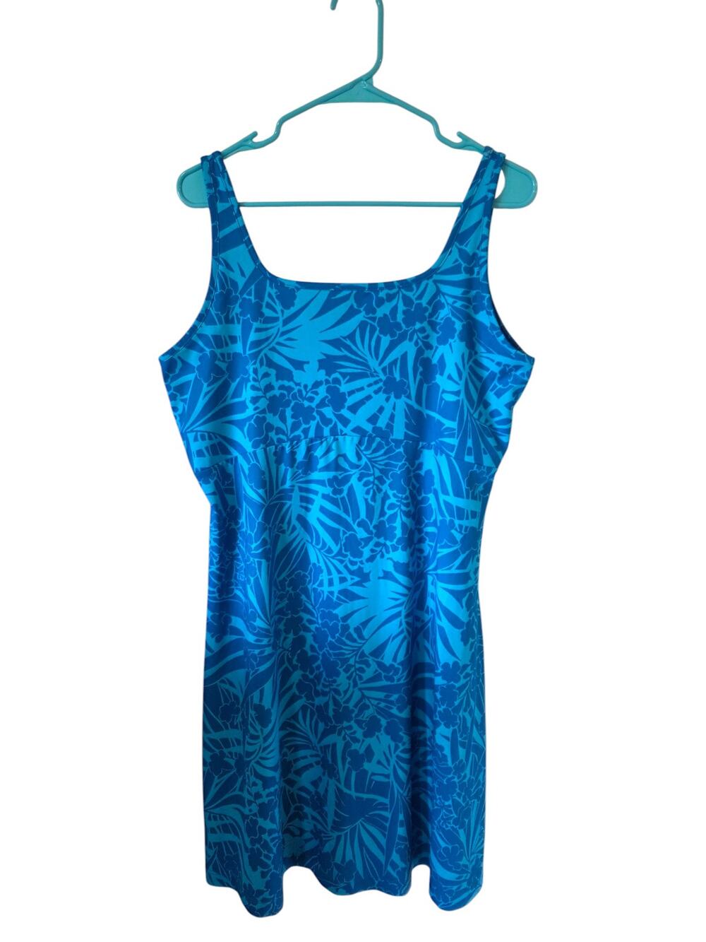 Columbia PFG Womens Freezer III Dress Tropical Print Size XL Blue